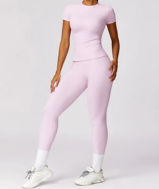 2x Damen Sport Set – T-Shirt & Leggings